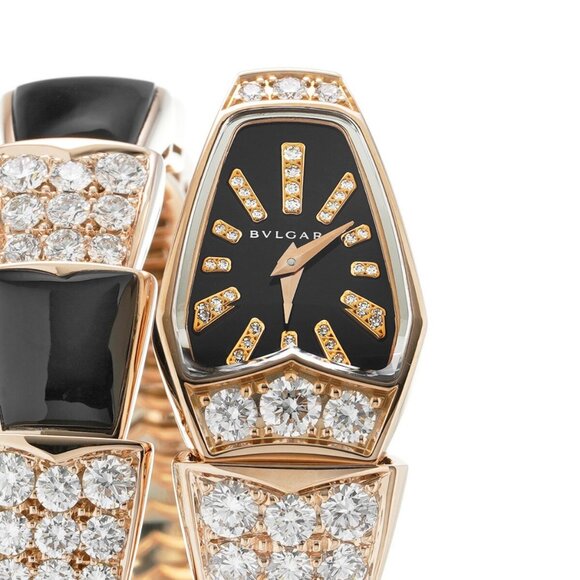 BVLGARI Serpenti Diamond Onyx Black/Noir Ladies Watches qua... - Picture 1 of 7
